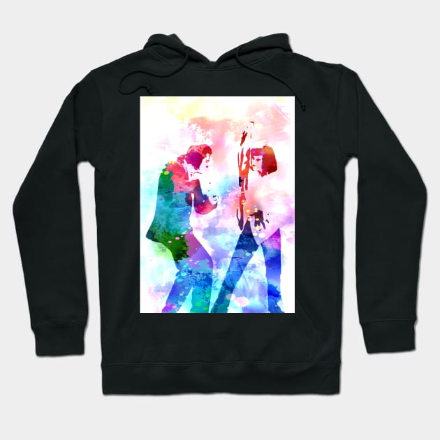 Pulp Fiction Watercolor Hoodie by Masdian Watercolor